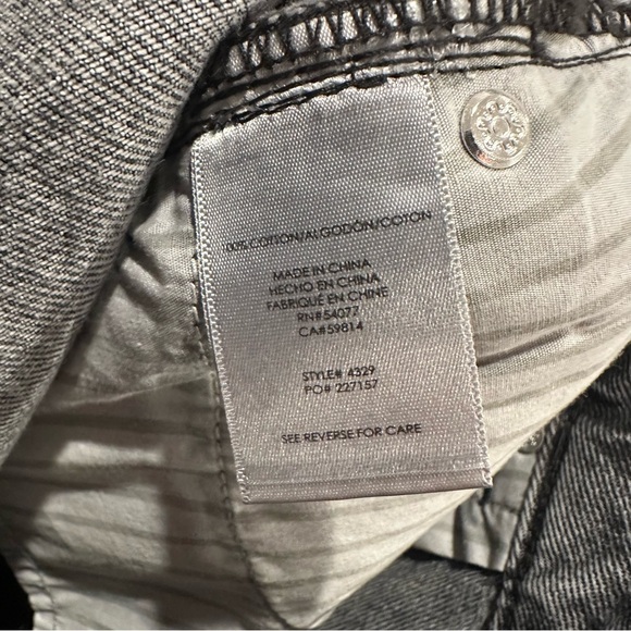 CAbi 100% Boyfriend Jeans Smoke Grey Acid Wash 4329 Size 10 Cotton Women - Picture 10 of 11